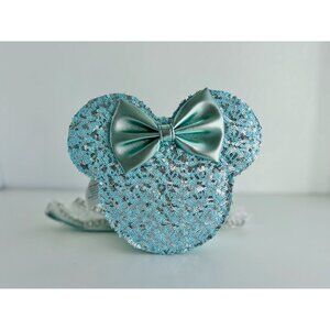 Disney Parks  Loungefly Arendelle Aqua Crossbody Bag with 3D Ears & Bow NWT